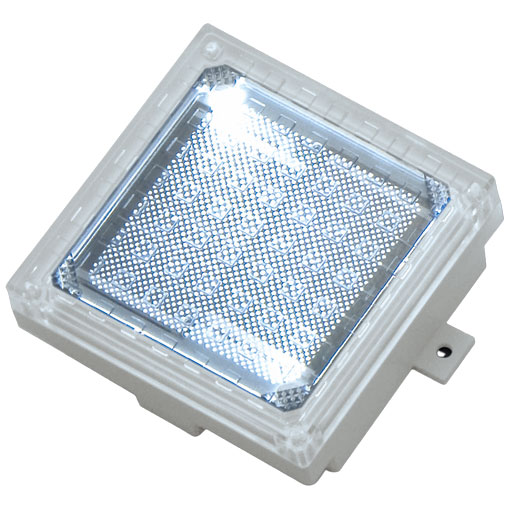 SLT35/W - ソーラーLEDタイル 8時間全面発光角タイプ白色｜照明器具 
