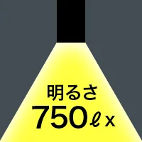 明るさ 750ℓx